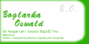 boglarka oswald business card